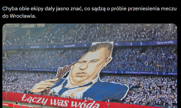 HIT! Oto OPRAWA kibiców Lecha Poznań na dzisiejszy Superpuchar Polski xD